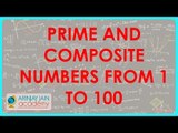 1218. $ CBSE  VI Maths,  ICSE Class VI Maths -  Finding Prime and Composite Numbers from 1 to 100