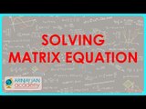 876. Solving Matrix Equation, when values of independent variables are given