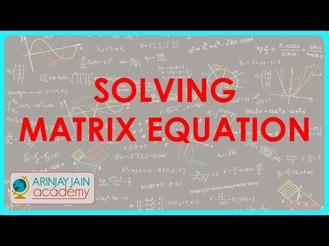 876. Solving Matrix Equation, when values of independent variables are given
