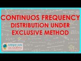 928. Continuos Frequency Distribution under exclusive method