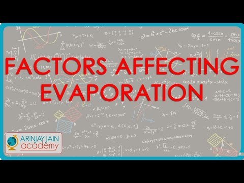1014. Factors affecting evaporation