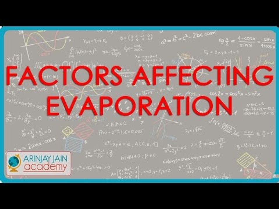 1014. Factors affecting evaporation