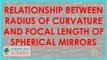 938.PhysicS X CBSE, Relationship between radius of Curvature and focal length ofSpherical Mirrors