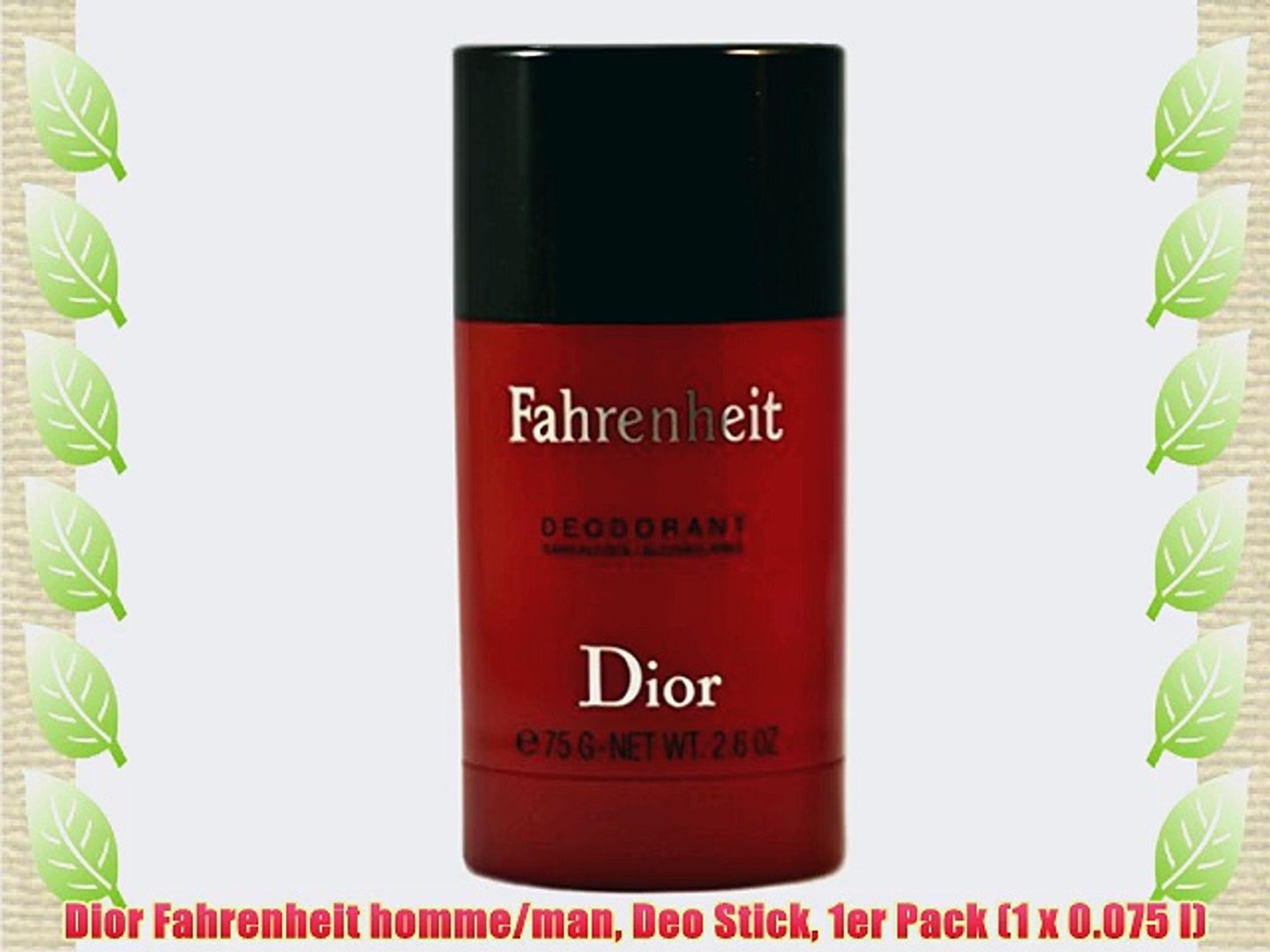Dior Fahrenheit homme/man Deo Stick 1er Pack (1 x 0.075 l) - video  Dailymotion