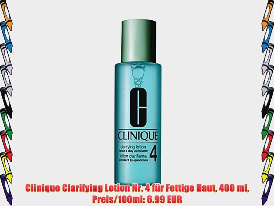 Clinique Clarifying Lotion Nr. 4 f?r Fettige Haut 400 ml Preis/100ml: 6.99 EUR