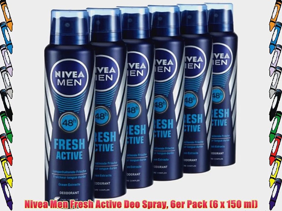 Nivea Men Fresh Active Deo Spray 6er Pack (6 x 150 ml)