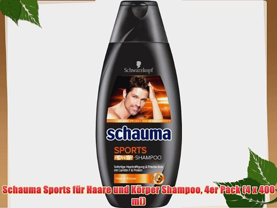 Schauma Sports f?r Haare und K?rper Shampoo 4er Pack (4 x 400 ml)