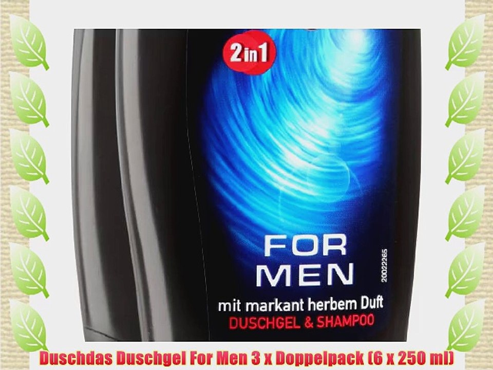 Duschdas Duschgel For Men 3 x Doppelpack (6 x 250 ml)