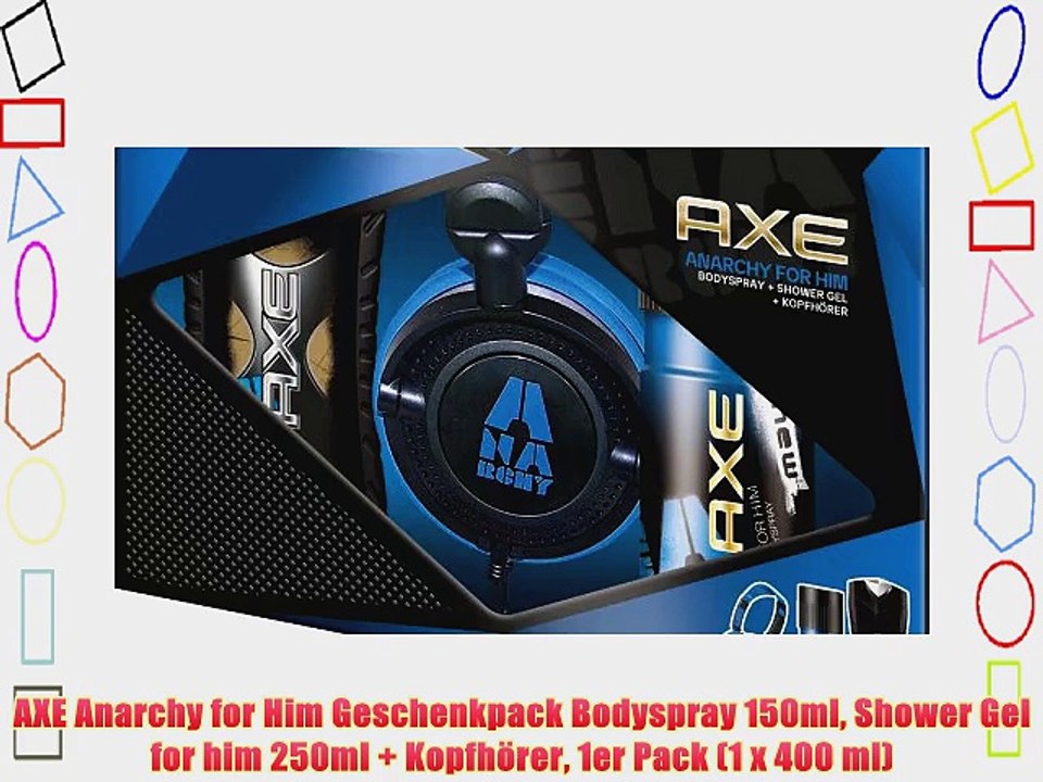 AXE Anarchy for Him Geschenkpack Bodyspray 150ml Shower Gel for him 250ml   Kopfh?rer 1er Pack