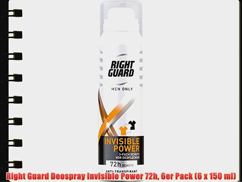 Right Guard Deospray Invisible Power 72h 6er Pack (6 x 150 ml)