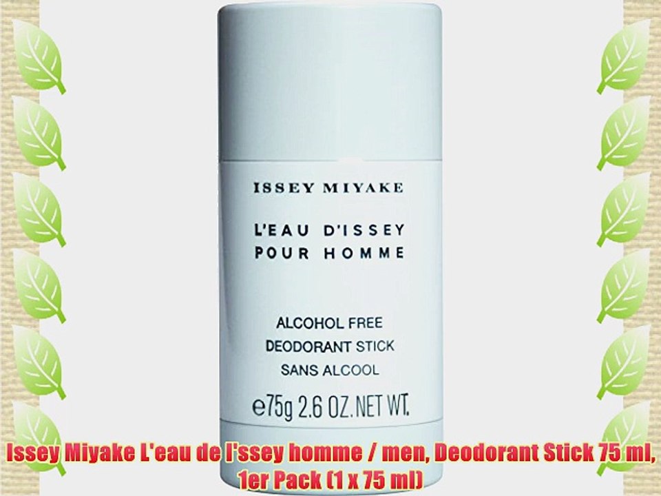 Issey Miyake L'eau de I'ssey homme / men Deodorant Stick 75 ml 1er Pack (1 x 75 ml)
