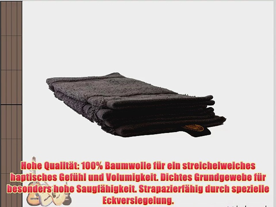 G?zze New York Seiftuch 4er Set 100% Baumwolle anthrazit 30 x 30 cm 550-0648-A2