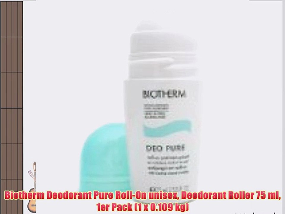 Biotherm Deodorant Pure Roll-On unisex Deodorant Roller 75 ml 1er Pack (1 x 0.109 kg)