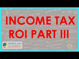 986.CA FINAL Income Tax   ROI Part III