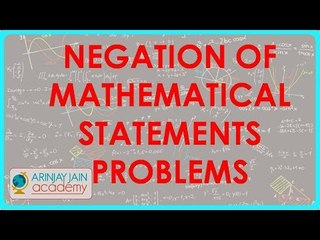 734.Negation of Mathematical statements   Problem thereon