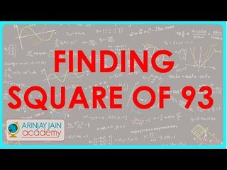 1301. Quick Method to Find the Square of 93 Using Vedic Maths ✨