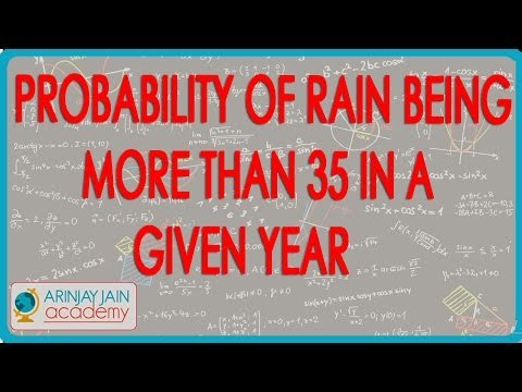 1325. Probability Problem 3 Probability of rain being more than 35 in a given year