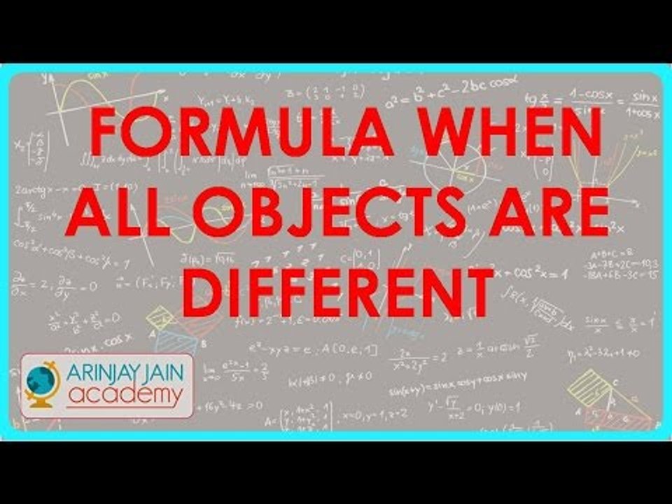 731.Permutation   Formula when all objects are different