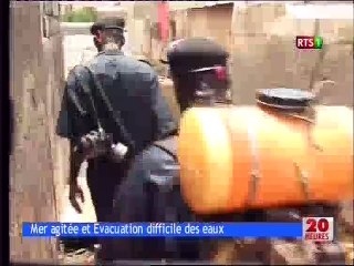 Mer agitée et evacuation difficile des eaux