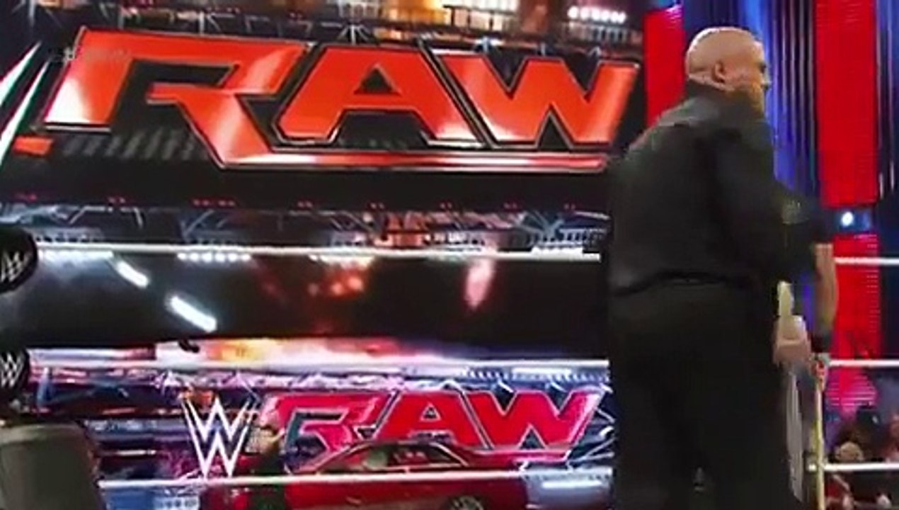 WWE RAW 6-7-2015 Brock Lesnar destroys J_J Security-s prized Cadillac Raw_ July 6_ 2015