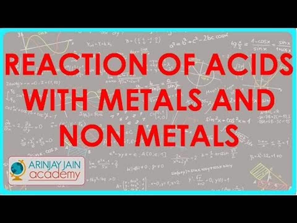 786.Class VIII   Chemistry   Reaction of acids with metals and non metals