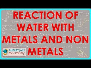 785.Class VIII   Chemistry   Reaction of water with metals and non metals