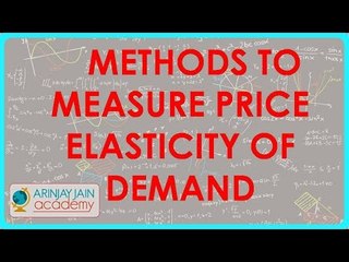 626.Class XII / 12  Economics for CBSE, ICSE, NCERT   Methods to measure Price Elasticity of Demand