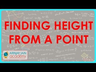 652.Class X - Practical application of Trigonometry - Finding height from a point