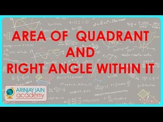 660.Class X - CBSE, ICSE, NCERT - Area of  quadrant and right angle within it