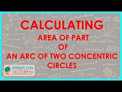 CBSE Math Class X - Circles 1 - Calculating Area of Part of an Arc of two concentric circles