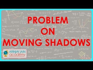 648.Class X - Practical application of Trigonometry - Problem on moving shadows