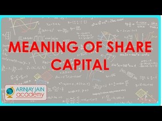 Meaning of Share Capital | Class XII Accounts - CBSE
