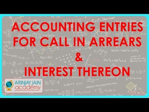 Accounting Entries for Call in Arrears & Interest thereon | Class XII Accounts CBSE | CBSE