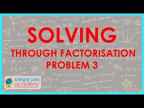 541.Class X - CBSE, ICSE, NCERT - Quadratic Equations - Solving through factorisation Problem 3