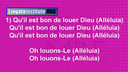 il est bon de louer Dieu  Paroles