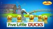 Five Little Ducks 3D Animation Nursery Rhyme With Lyrics | 5 Little Ducks Rhymes Songs For Kids