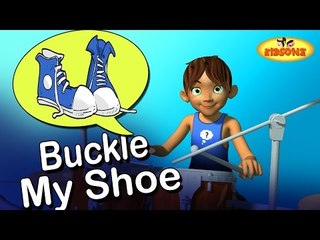 One Two Buckle My Shoe | 3D Nursery Rhyme | Numbers Song