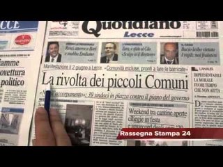 Xylella, la rivolta dei sindaci, Rassegna Stampa 29 Maggio 2015