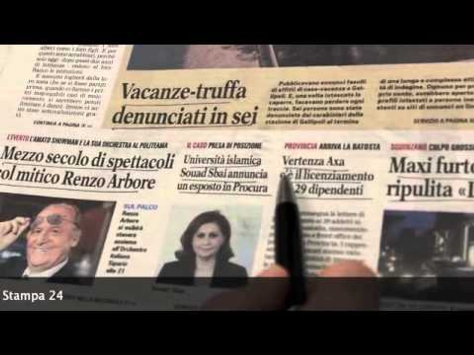 Rassegna Stampa 10 Aprile 2015 a cura della Redazione di Leccenews24