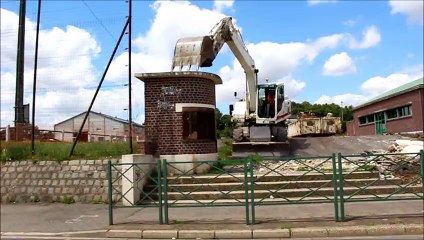 Beuvry : démolition de l'entrée du stade Léo-Lagrange
