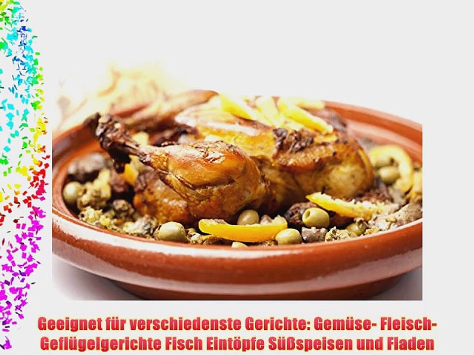 Tajine - Marokkanischer Ton-Kochtopf ca. 35c f?r 4 bis 5 Personen