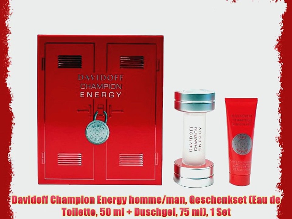 Davidoff Champion Energy homme/man Geschenkset (Eau de Toilette 50 ml   Duschgel 75 ml) 1 Set