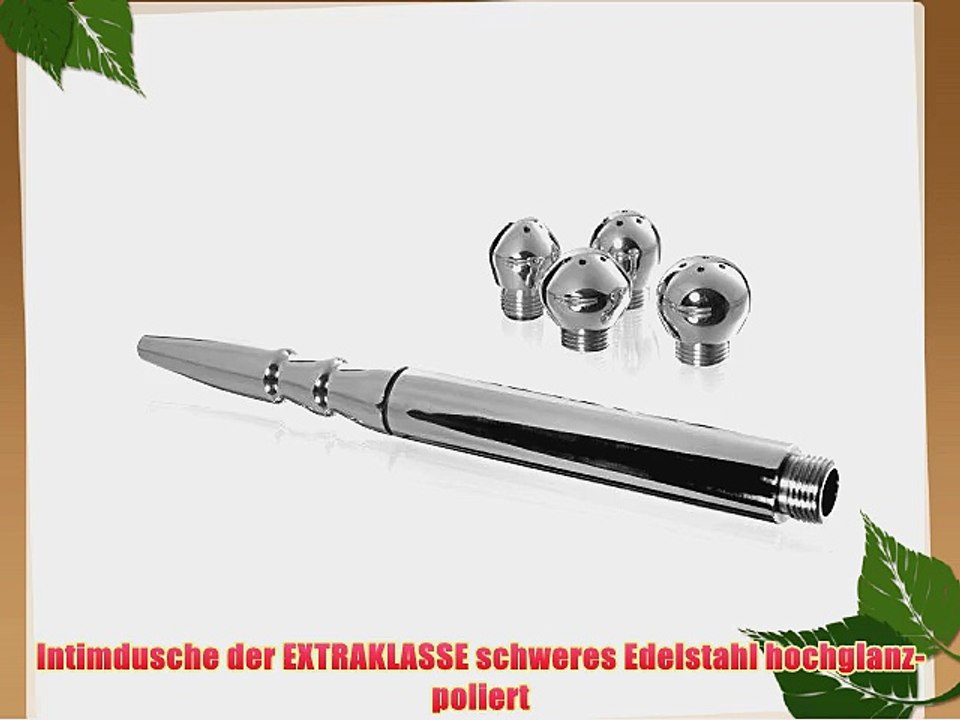 Deluxe Edelstahl Intim Analdusche 6 teilig Handarbeit