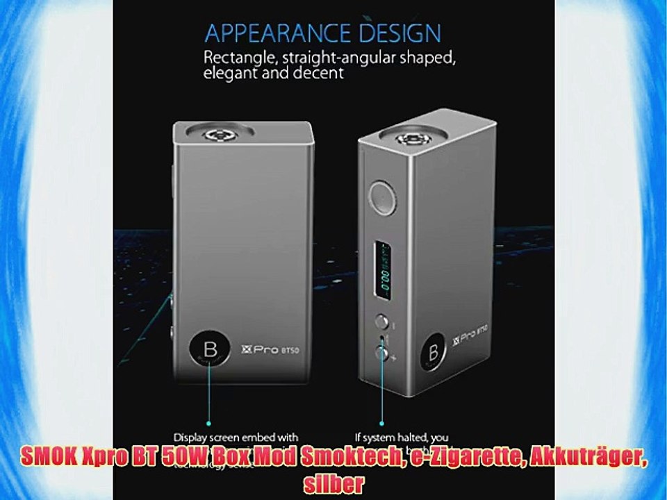 SMOK Xpro BT 50W Box Mod Smoktech e-Zigarette Akkutr?ger silber