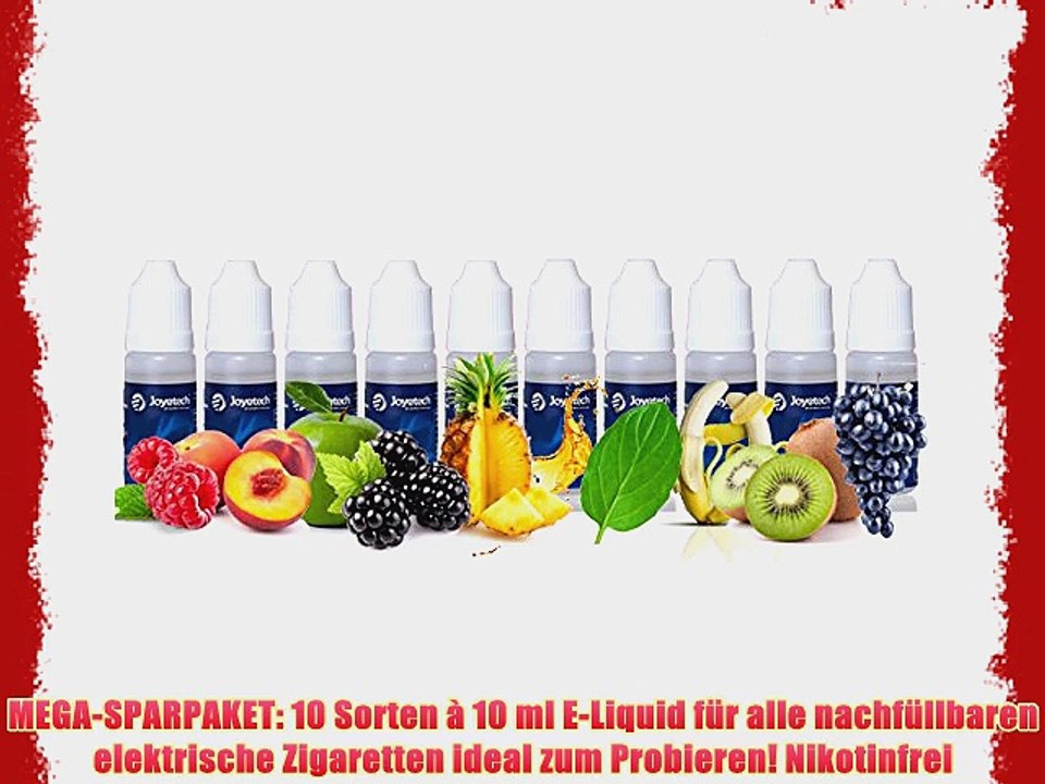 Joyetech E-Liquid VG PG 10er Set: 10 Sorten 0mg zum Nachf?llen von elektrischen Zigaretten