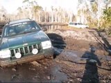 Jeep grand cherokee stuck in mud