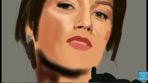 SPEED PAINTING - AMBER HEARD ( Photoshop CS6 Portrait Drawing )