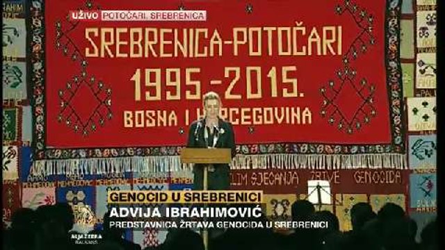 Advija Ibrahimović na obilježavanju godišnjice genocida u Srebrenici