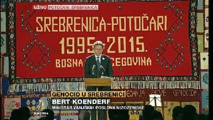 Bert Koenderf na obilježavanju godišnjice genocida u Srebrenici