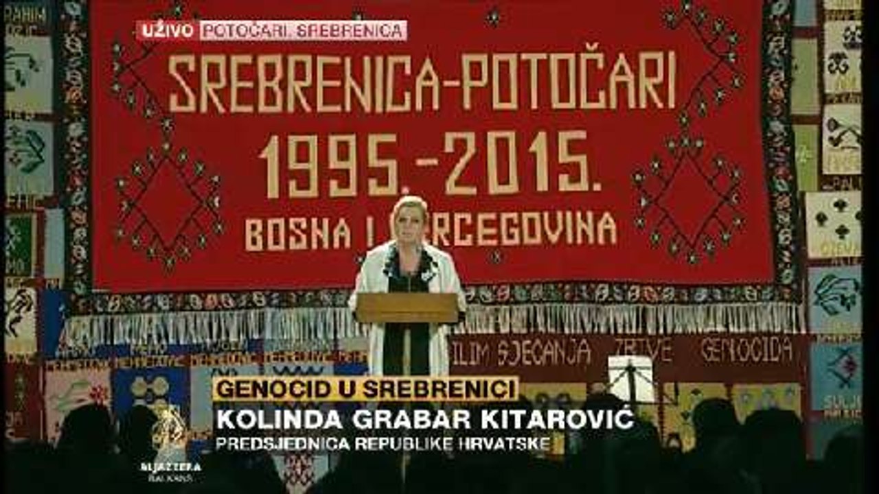 Kolinda Grabar-Kitarović na obilježavanju godišnjice genocida u Srebrenici